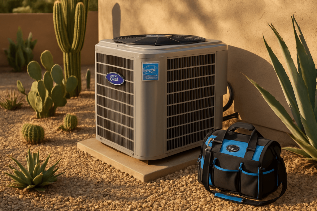 Heat pump system outside for eco-friendly HVAC upgrades